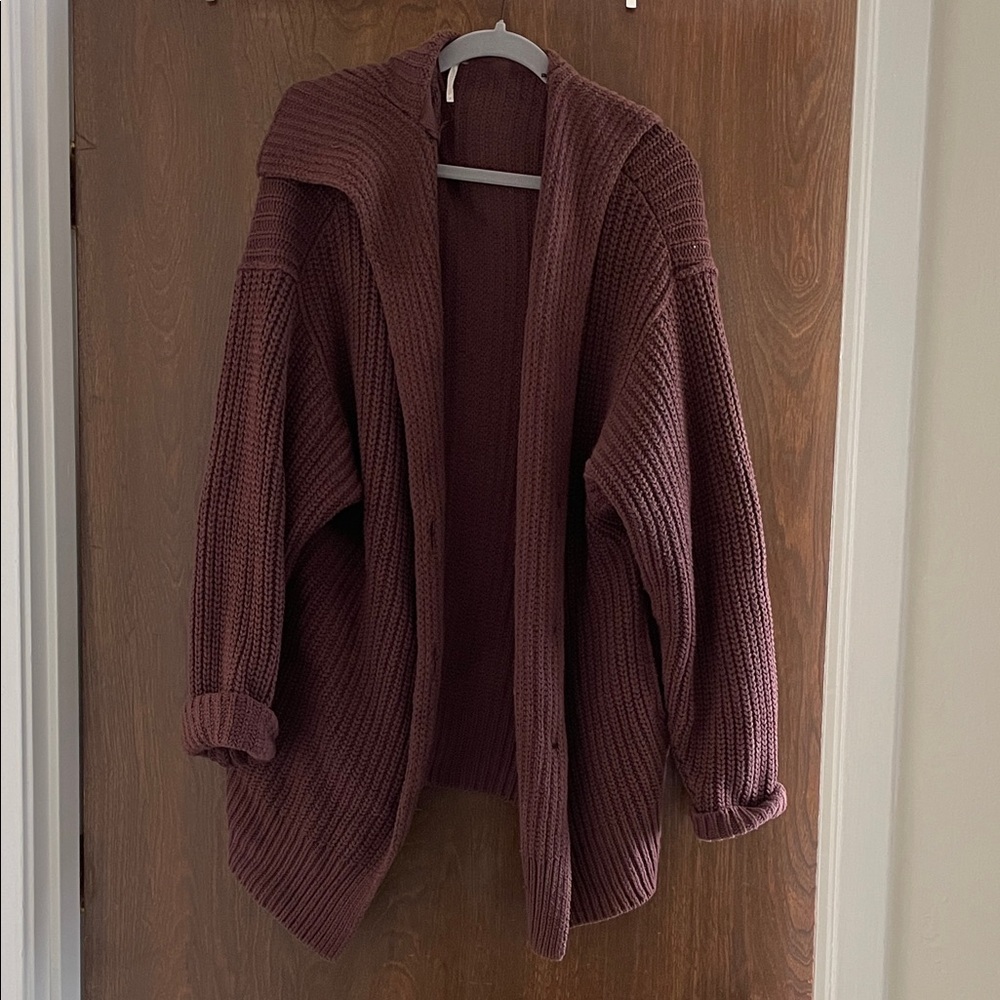 Free People Women's Cardigan in Dark brown